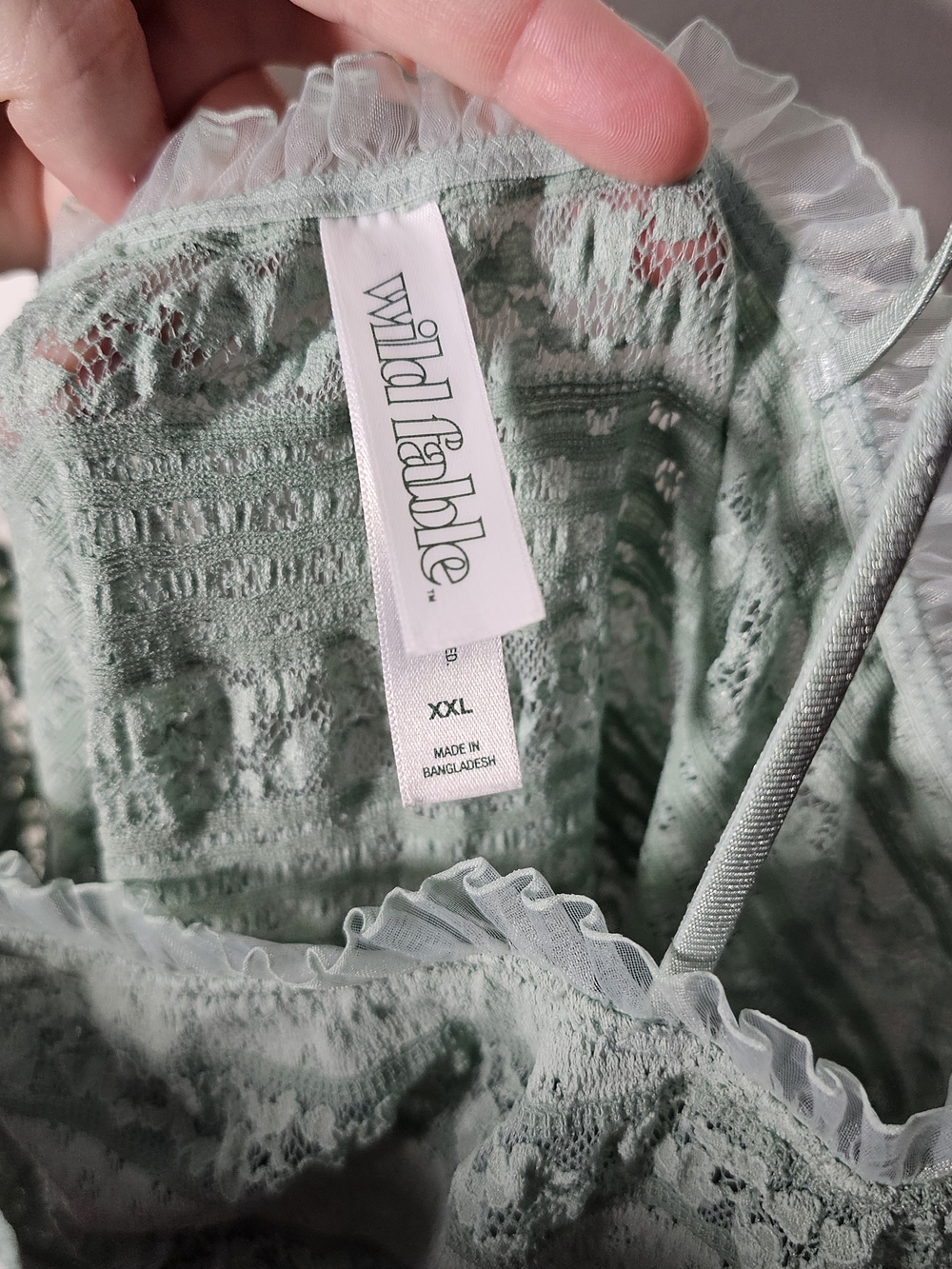 Wild Fable XXL Mint Green Lace Spaghetti Strap Mini Dress - Picture 4 of 11